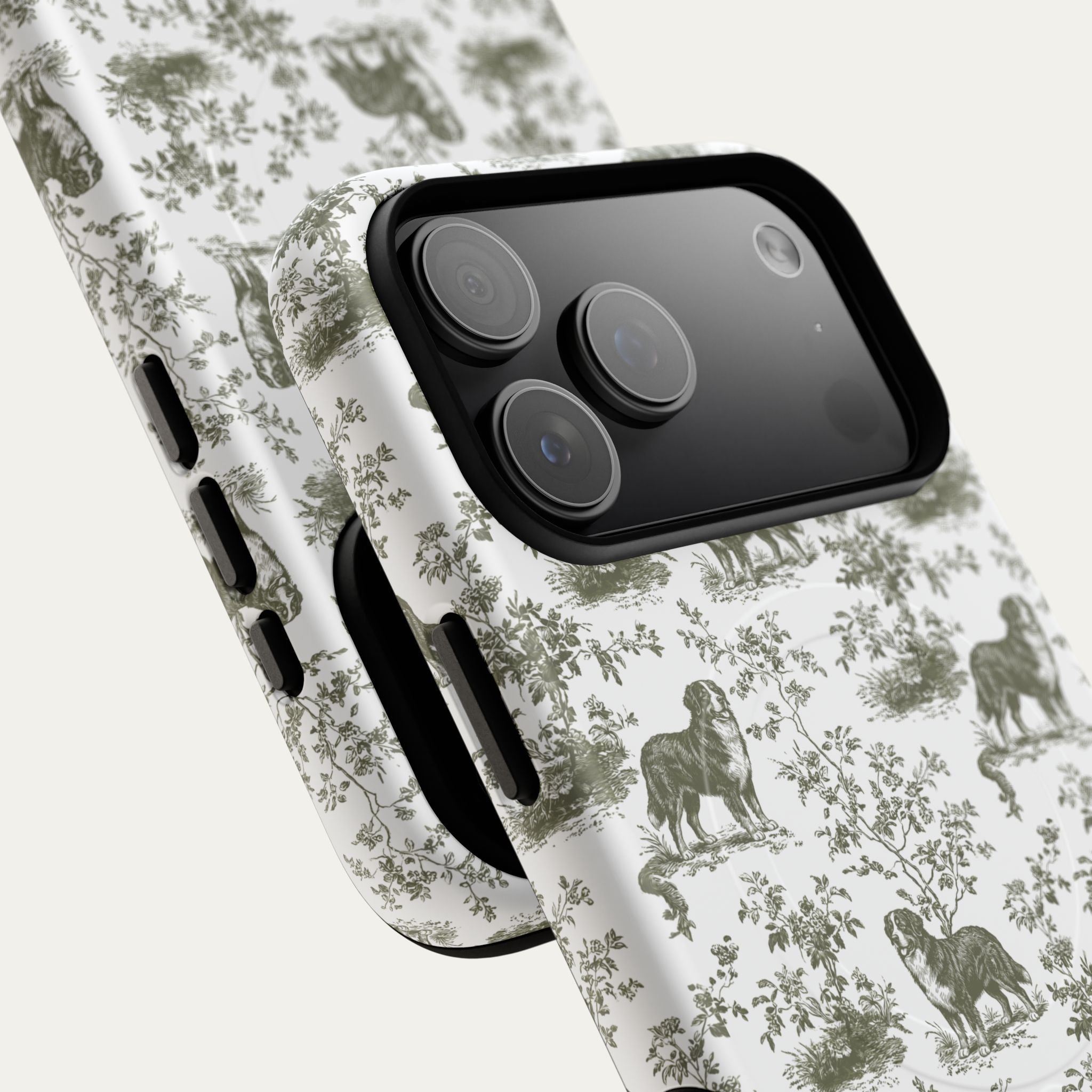 Bernese Mountain Sage Green Toile phone Case