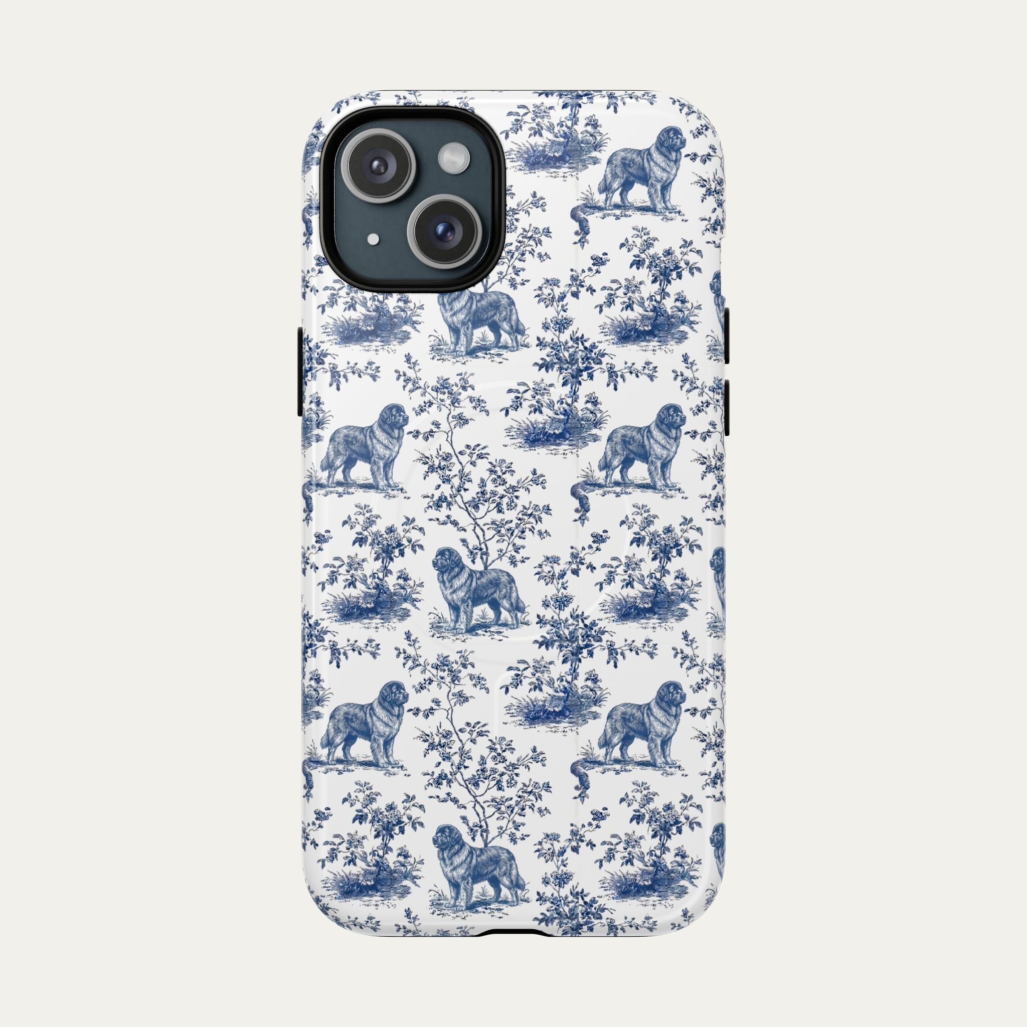 Newfoundland Blue Toile Phone case