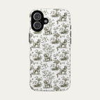 Poodle Sage Green Toile phone Case