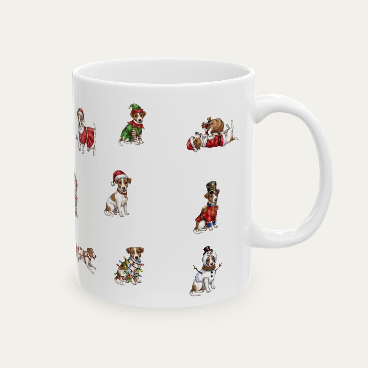 Jack Russell Terrier Christmas Mug