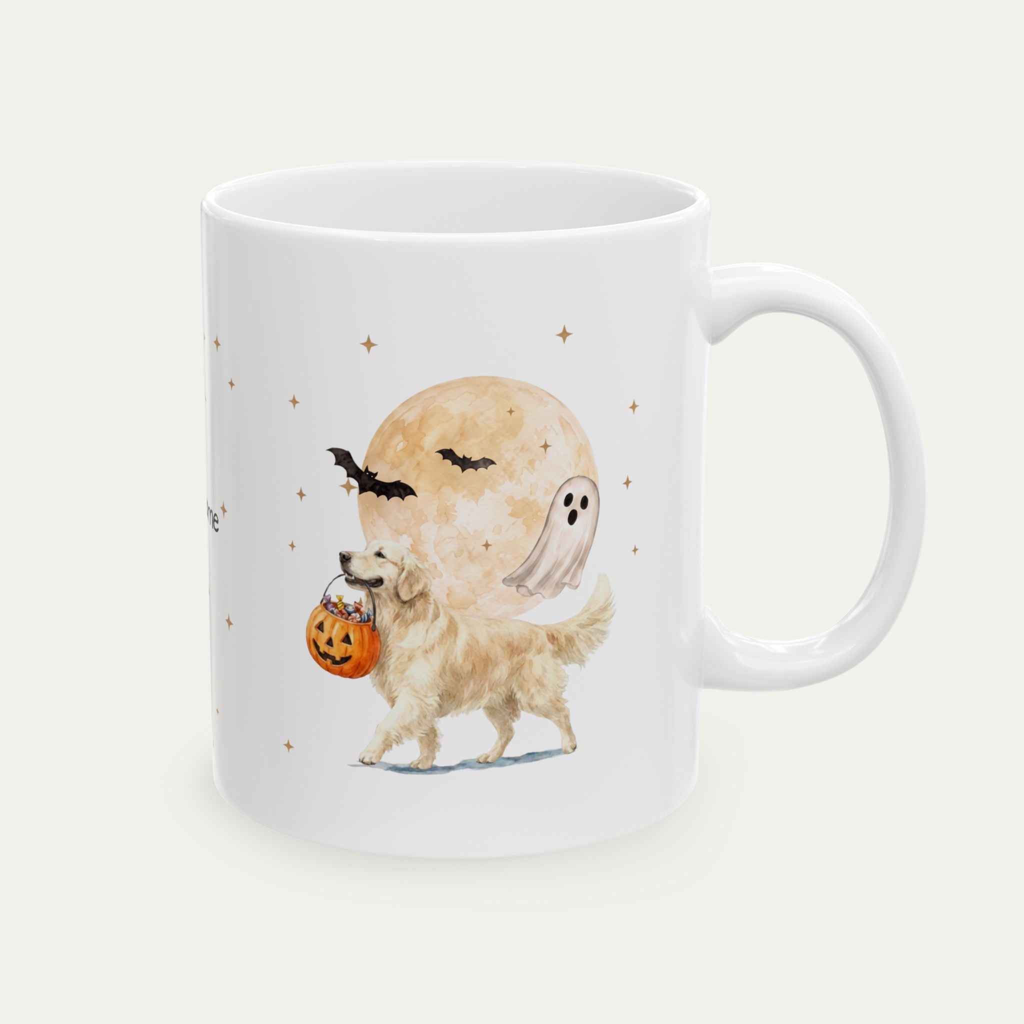 Custom Golden Retriever Cream Halloween mug