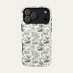 Persian Cat Sage Green Toile phone Case
