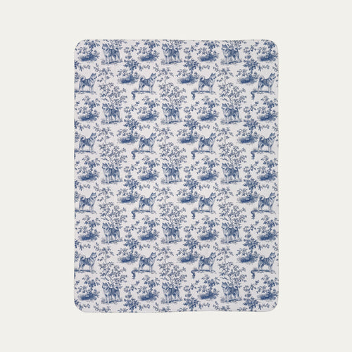 Akita Toile De Jouy Fleece Blanket