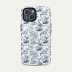 Great Pyrenees Blue Toile Phone case