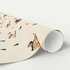 French Bulldog Christmas Skiing Wrapping Paper