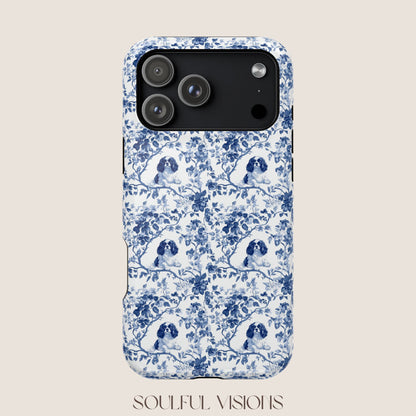Cavalier King Charles Spaniel Toile De Jouy Magnetic Phone Case