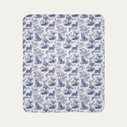 Australian Cattle Dog Toile De Jouy Fleece Blanket