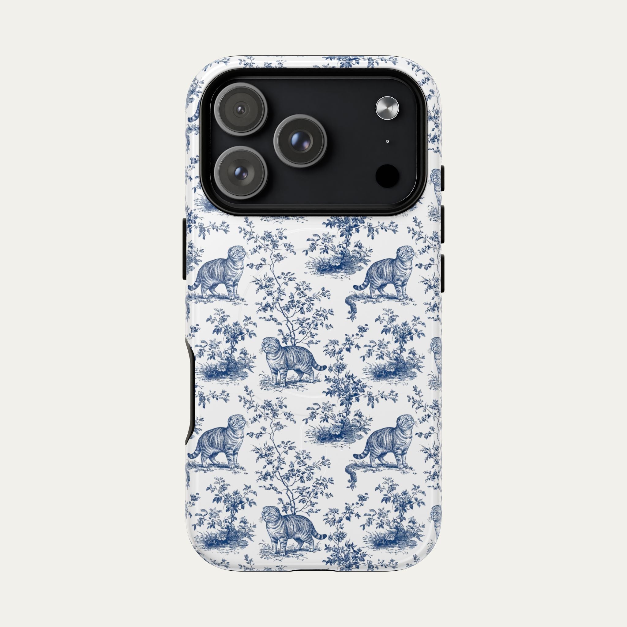 Scottish Fold Cat Blue Toile Phone case