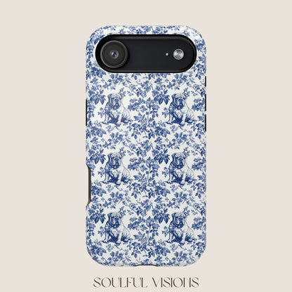 English Bulldog Toile De Jouy Magnetic Phone Case