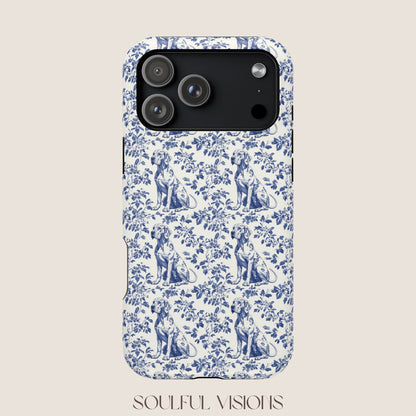 Great Dane Toile De Jouy Magnetic Phone Case