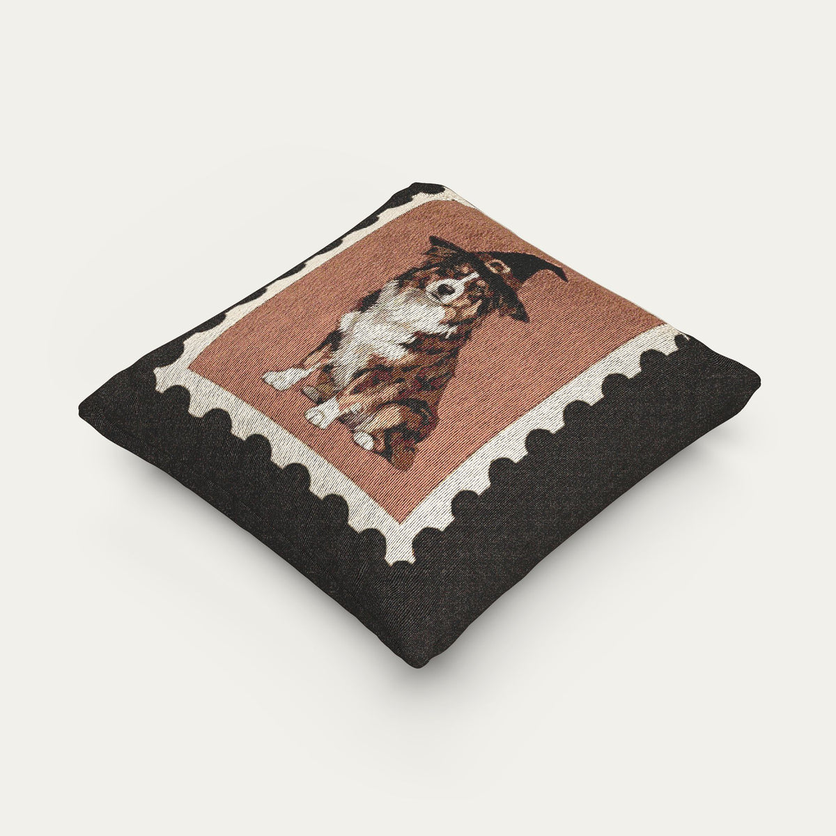 Australian shepherd brown Halloween Woven Pillow