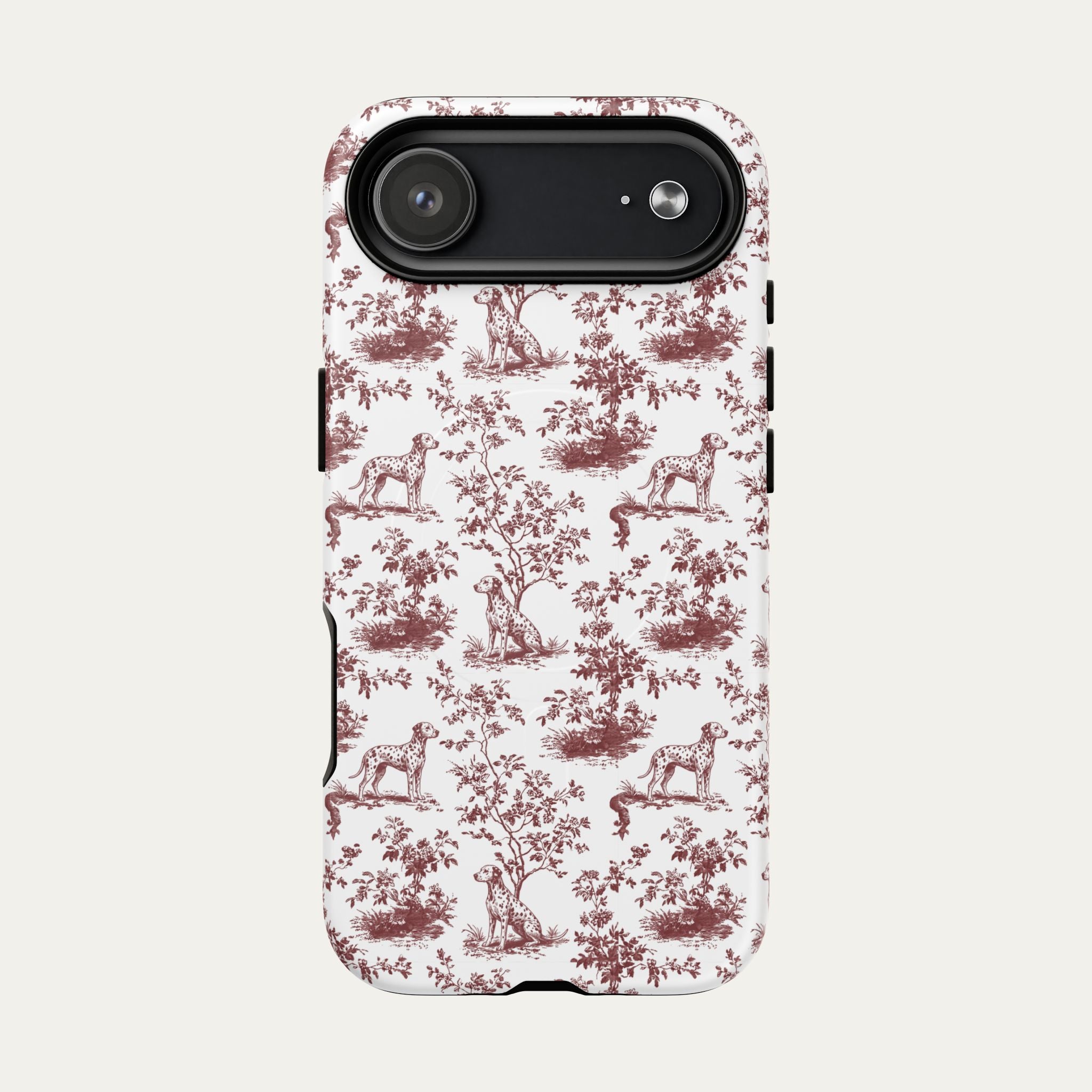 Dalmatian Burgundy Toile phone Case