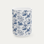 Scottish Terrier Blue Toile Mug