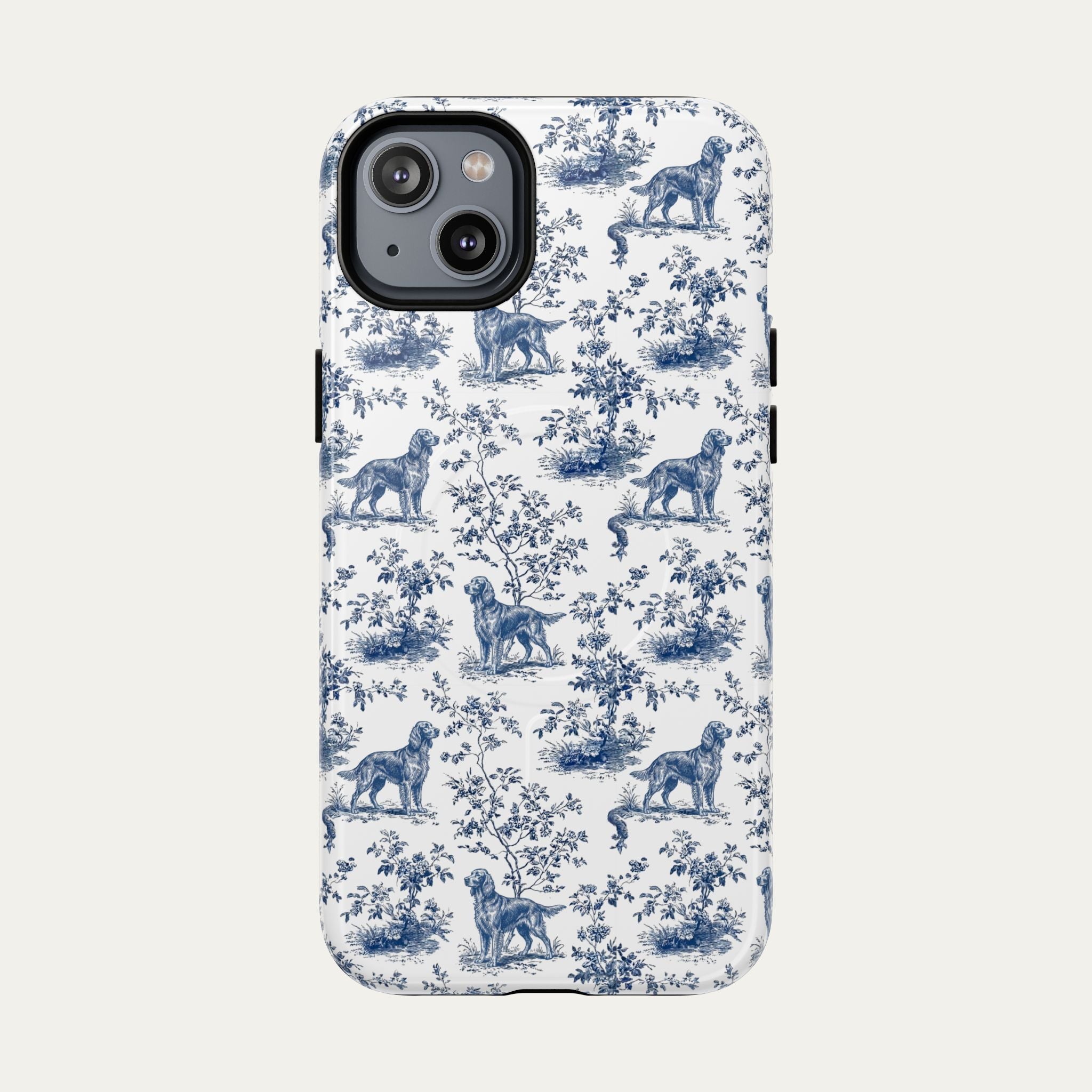 Irish Setter Blue Toile Phone case