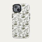 Dalmatian Sage Green Toile phone Case