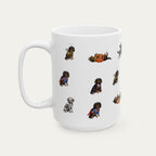 Cavalier Spaniel Black and Tan Halloween mug