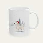 Custom Siberian Husky White Christmas Santa Hat Mug