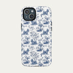 Scottish Terrier Blue Toile Phone case
