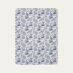 Greate Pyrenees Toile De Jouy Fleece Blanket