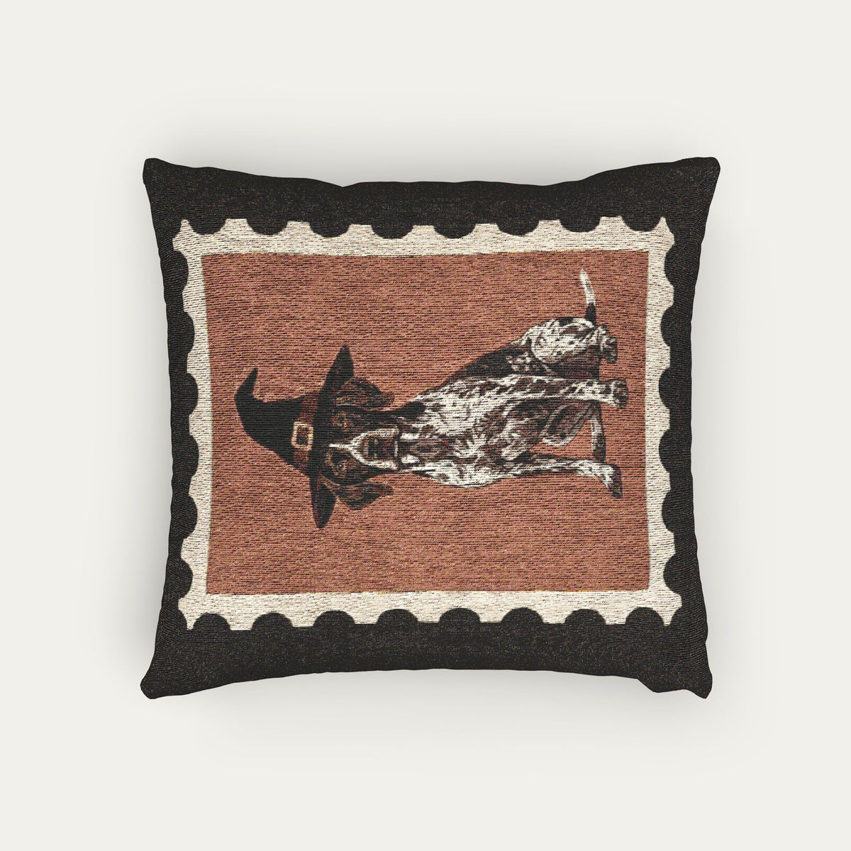 German Shorhaired Pointer Halloween Woven Pillow