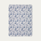 Golden Retriever Toile De Jouy Fleece Blanket