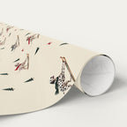 Dalmatian Christmas Skiing Wrapping Paper