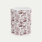 Shiba Inu Burgundy Toile Mug