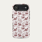 Scottish Terrier Burgundy Toile phone Case