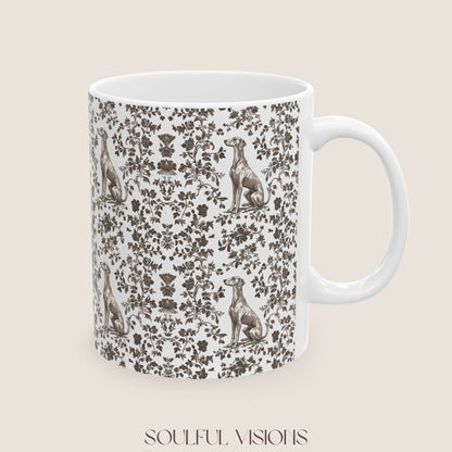 Greyhound Toile De Jouy Mug