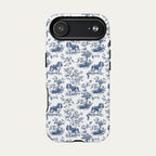 Cavalier Spaniel Blue Toile Phone case