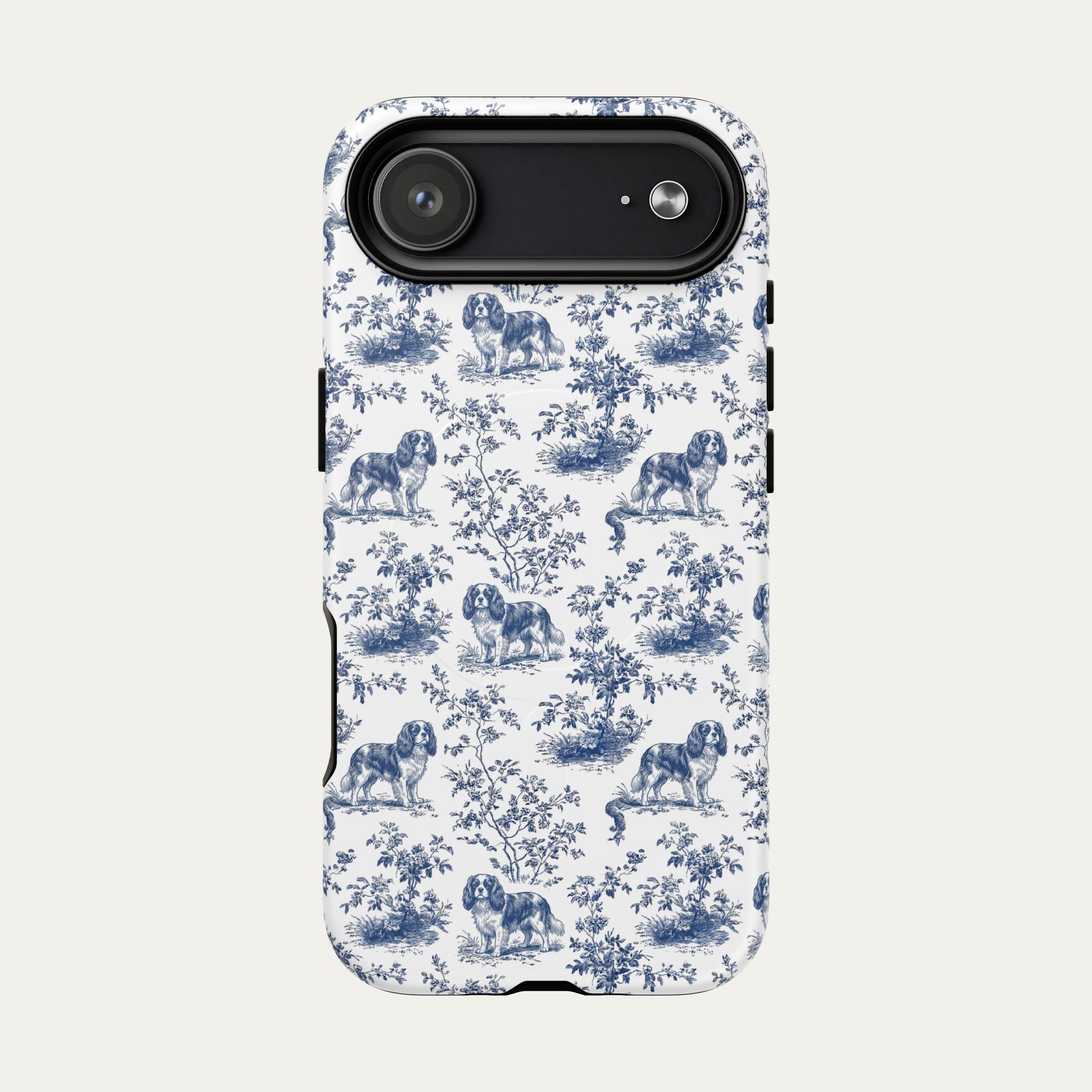 Cavalier Spaniel Blue Toile Phone case