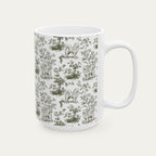 Samoyed Sage Green Toile Mug