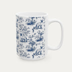 Siamese Cat Blue Toile Mug