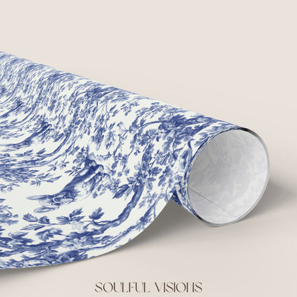 French bulldog French Toile De Jouy Wrapping Paper