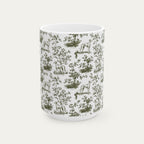 Sloughi Sage Green Toile Mug