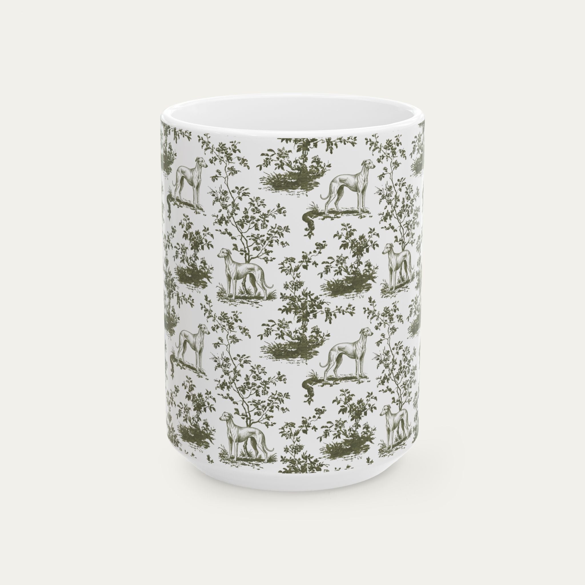 Sloughi Sage Green Toile Mug