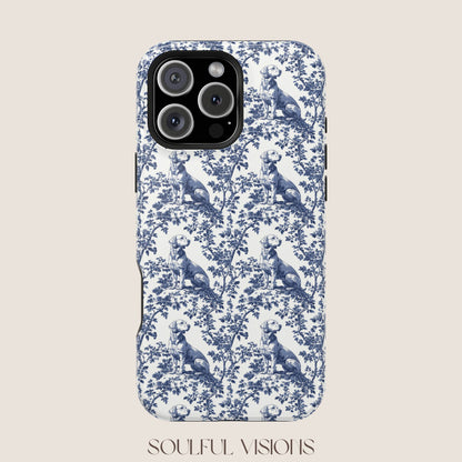 Labrador Toile De Jouy Magnetic Phone Case