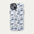 Basset Hound Blue Toile Phone case