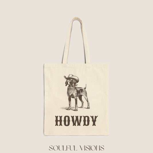 Howdy German Shorthaired Pointer Tote Bag