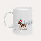 Custom English Springer Spaniel Liver and White Santa Hat Mug