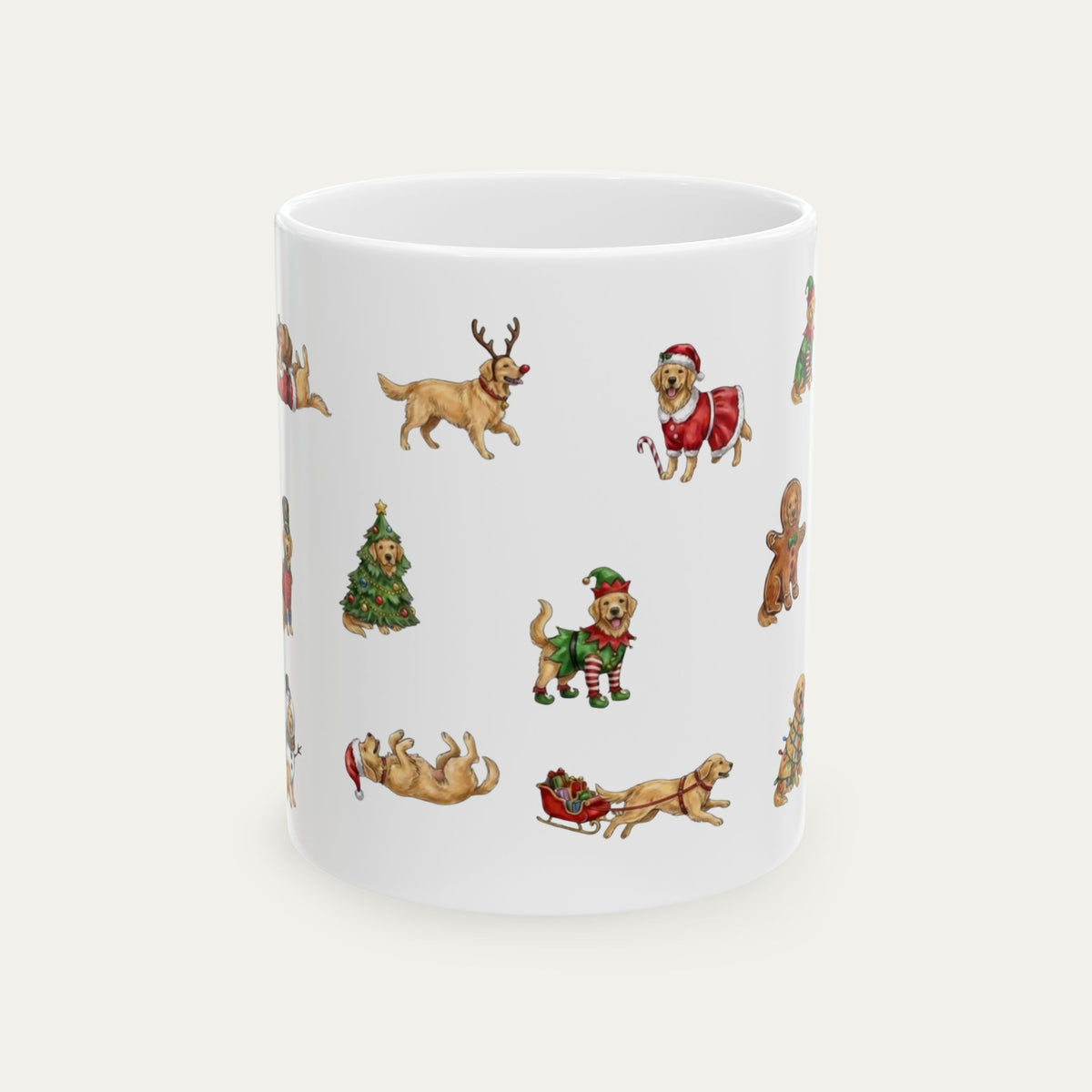Golden Retriever Christmas Mug
