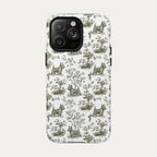 Scottish Terrier Sage Green Toile phone Case