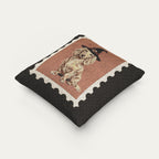 Dachshund LH Cream Halloween Woven Pillow