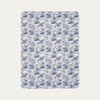 Pekingese Toile De Jouy Fleece Blanket
