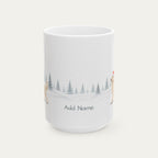 Custom Goldendoodle Cream  Christmas Santa Hat Mug