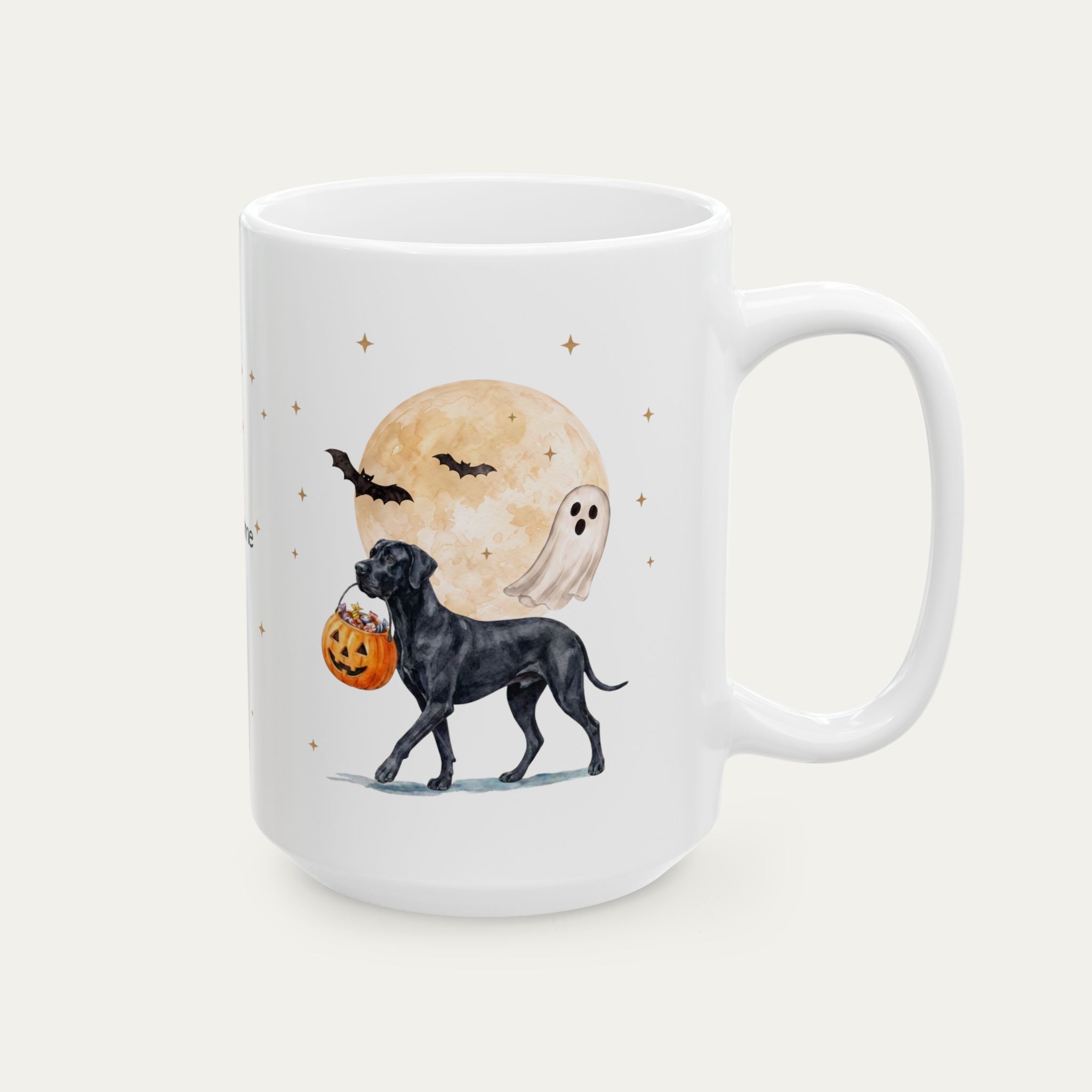 Custom Great Dane Black Halloween mug