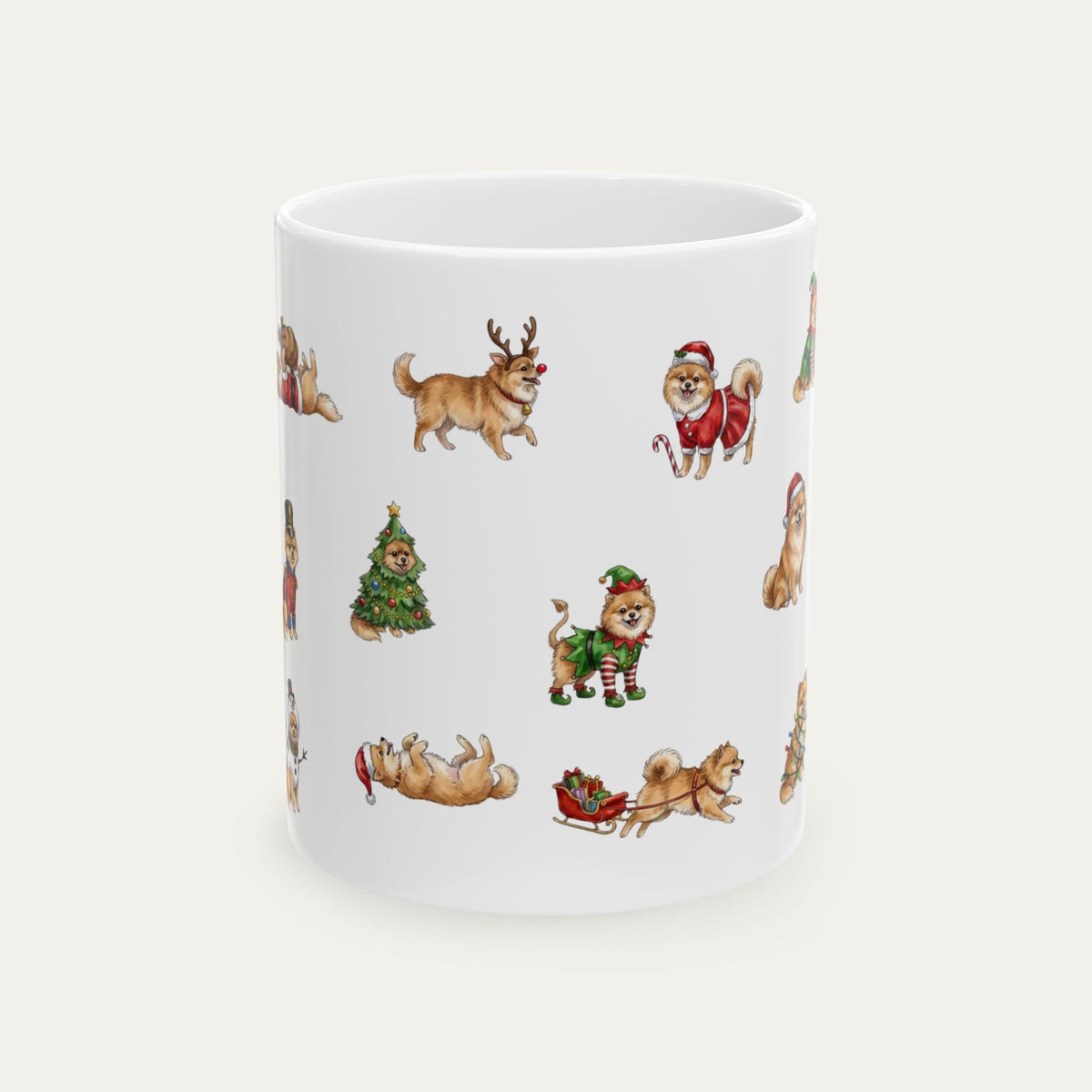 Pomeranian Christmas Mug