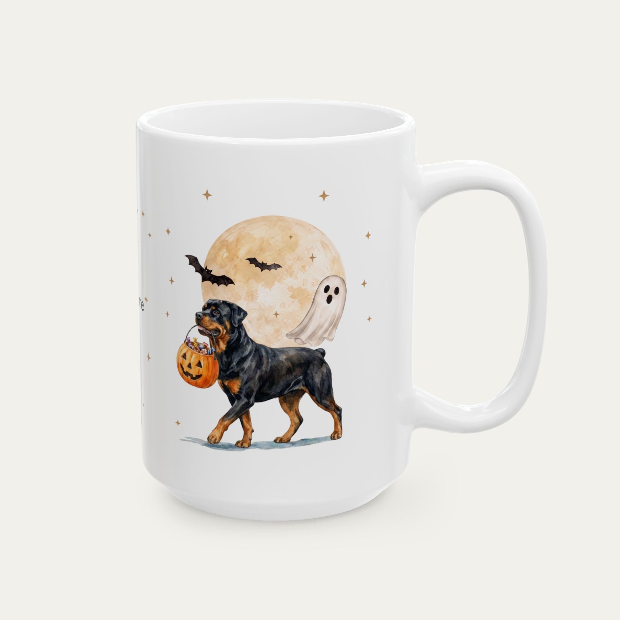 Custom Rottweiler Halloween mug