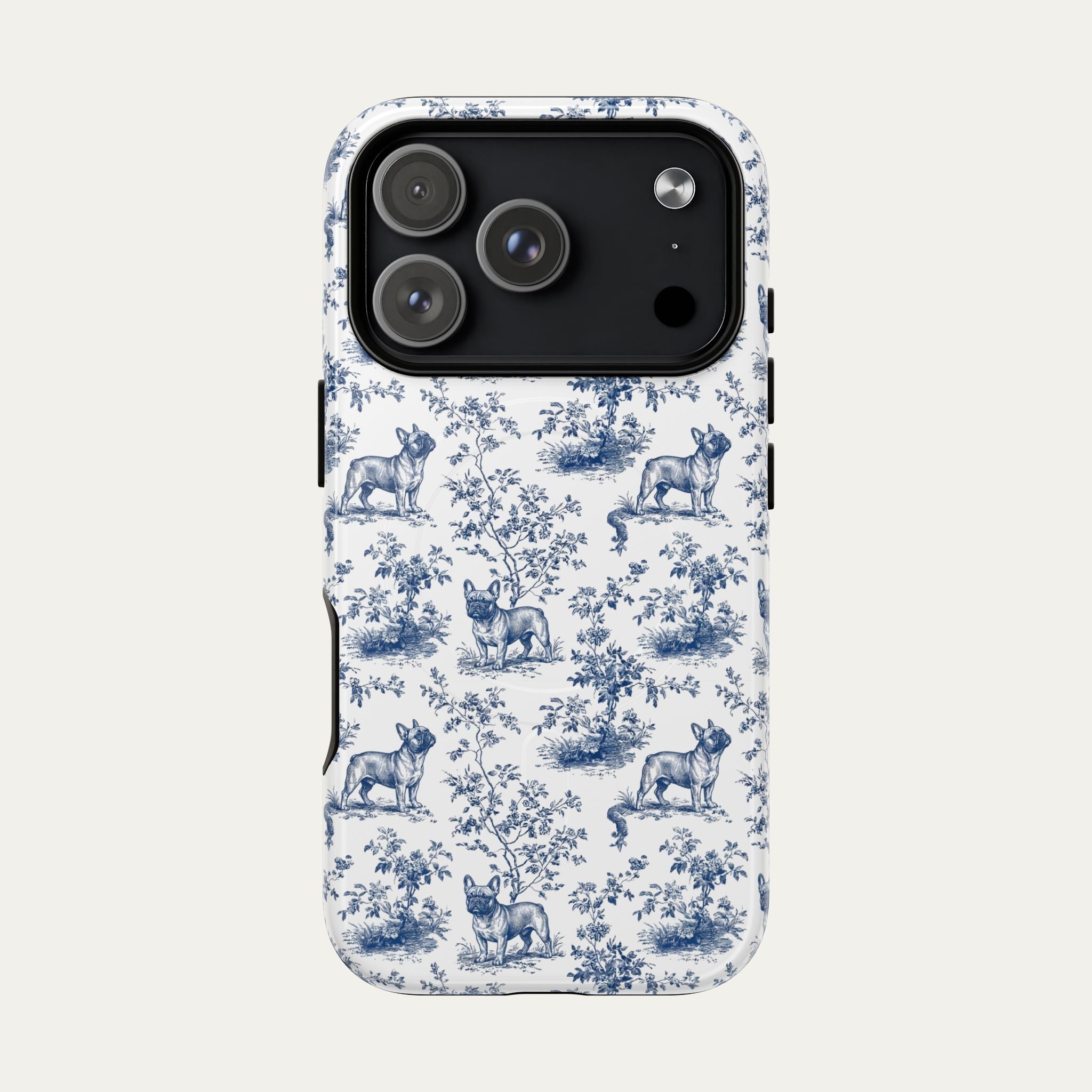 French bulldog Blue Toile Phone case