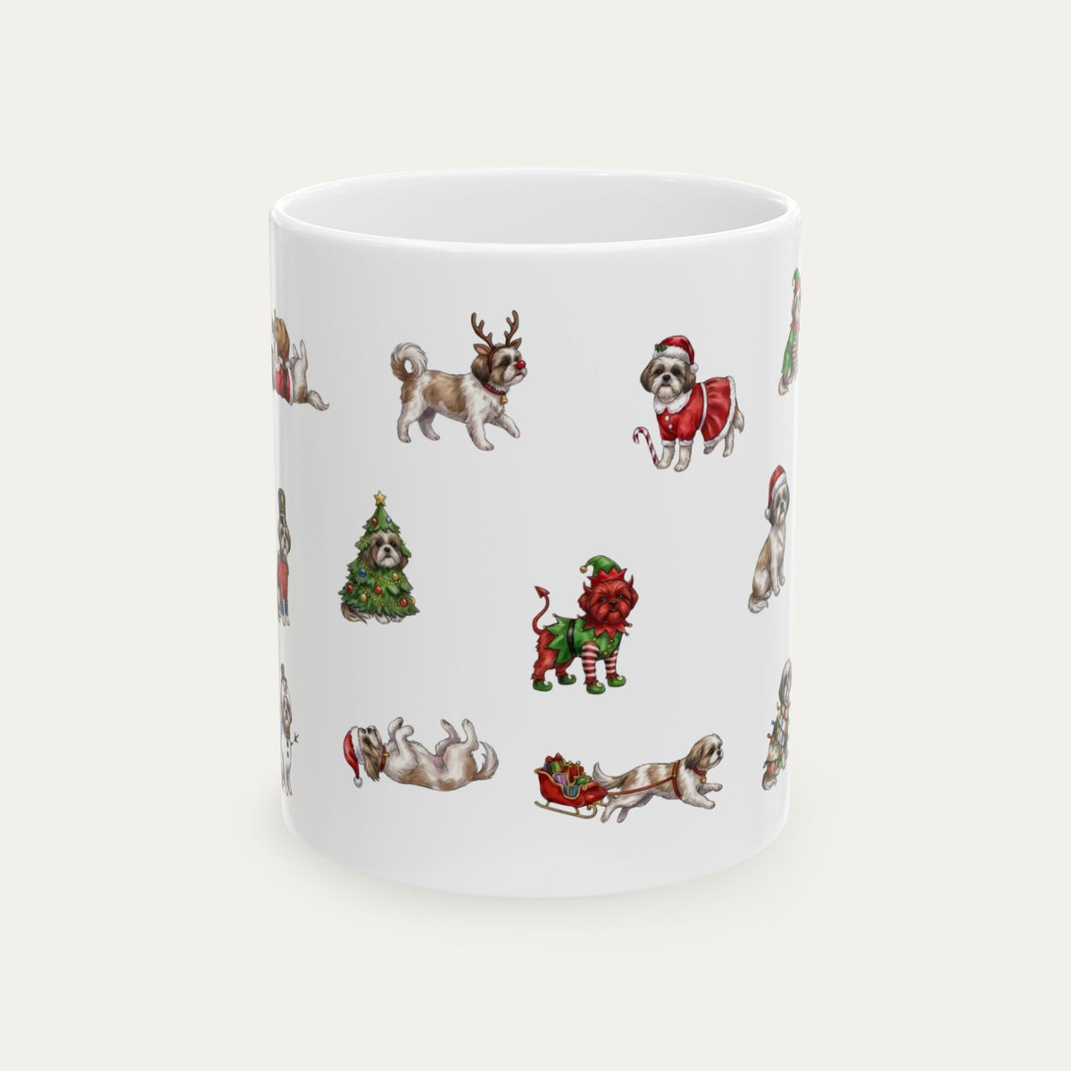 Shih Tzu Christmas Mug